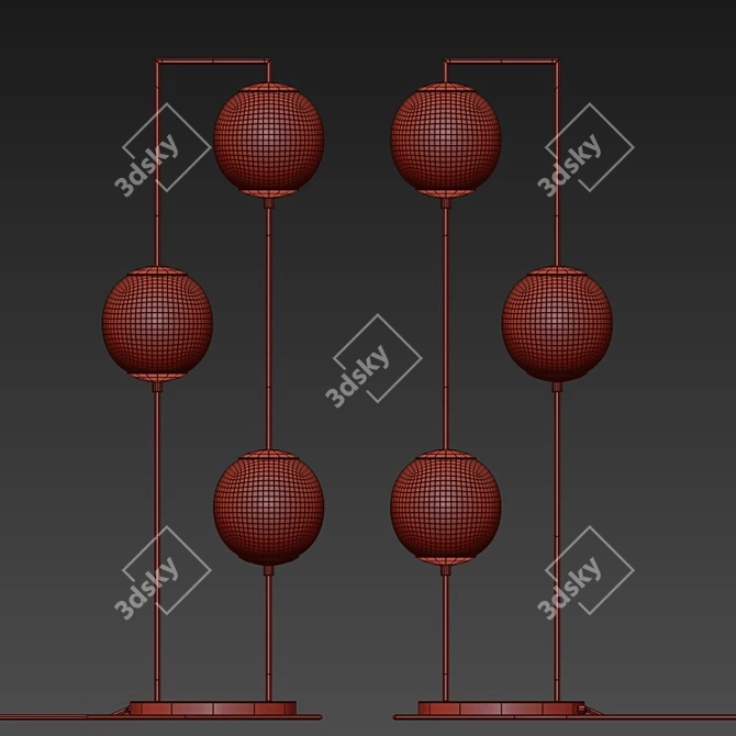 Illuminating the Night: Cosmos Floor Lamp 3D model image 2