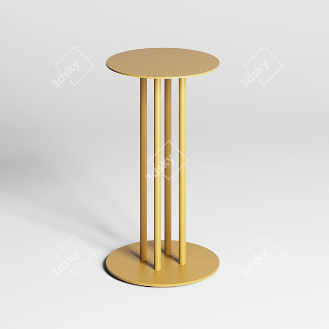 Super Circle 4: Modern Table Base 3D model image 1