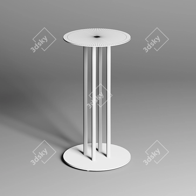 Super Circle 4: Modern Table Base 3D model image 2