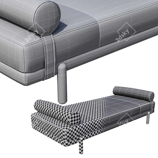 Convertible Daybed: Stylish Seating Solution 3D model image 3