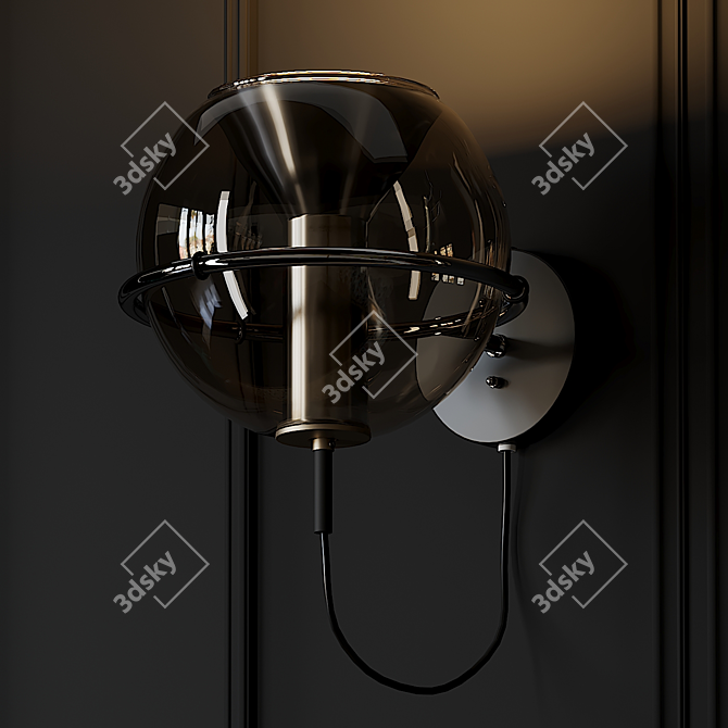 Modern RAAK Globe Wall Lamps 3D model image 2