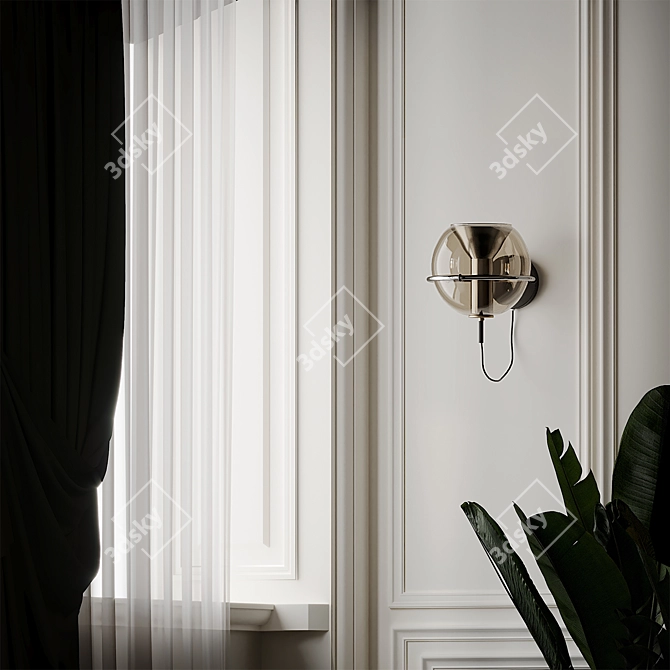 Modern RAAK Globe Wall Lamps 3D model image 4