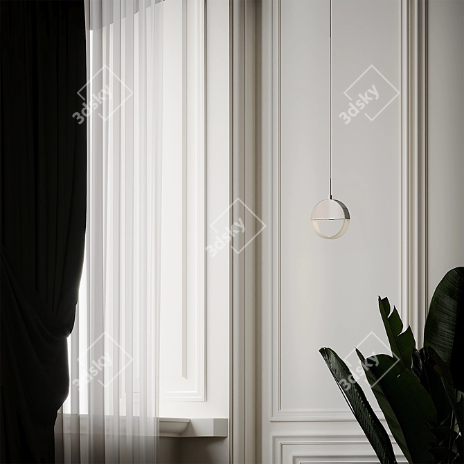 Anello LED Mini Pendant: Sleek Illumination 3D model image 3