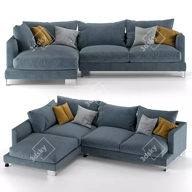 Luxury Comfort - Lexus Lux Sofa 3D model image 1