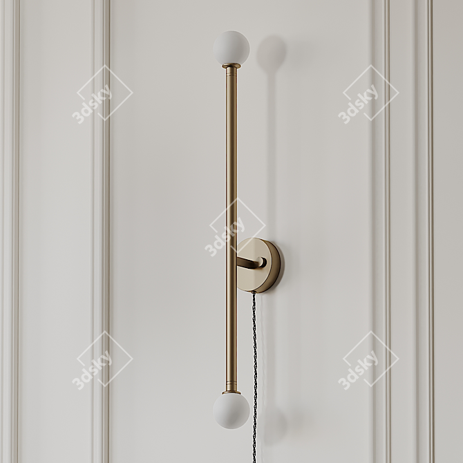 Elegant Brass T2 Sconce 3D model image 1
