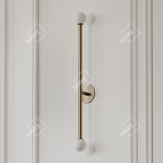 Elegant Brass T2 Sconce 3D model image 2