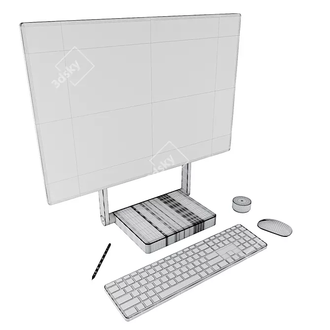 VividDesk Pro: Ultimate Productivity Workstation 3D model image 3