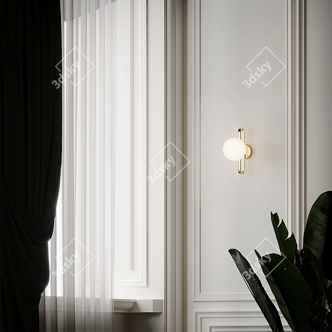 Nordic Amara Wall Lamp - Modern Elegance 3D model image 3