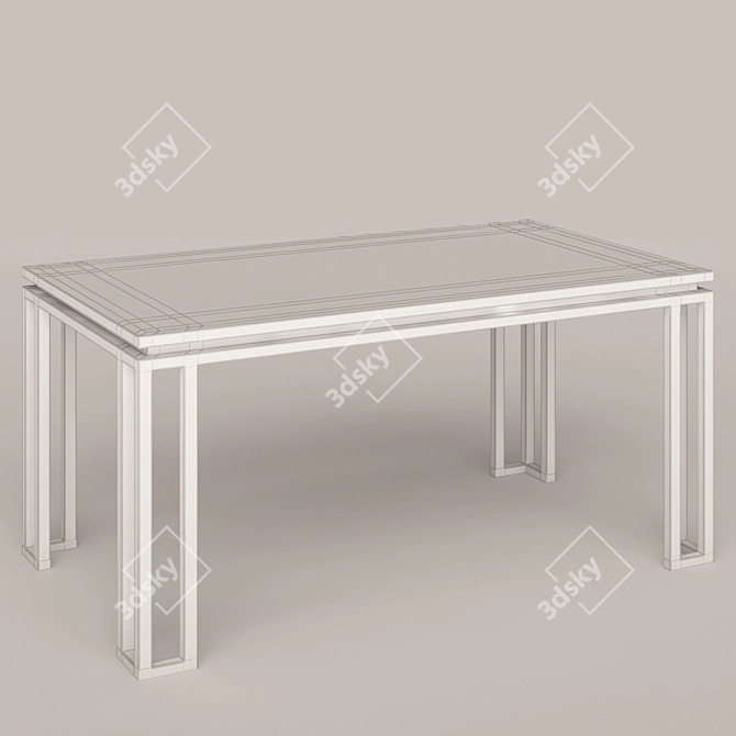 Elegant Marble Dining Table 3D model image 2