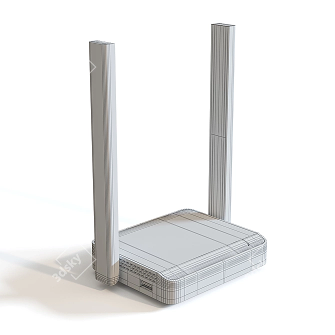 Keenetic 4G Wi-Fi Router: Compact and Powerful 3D model image 7