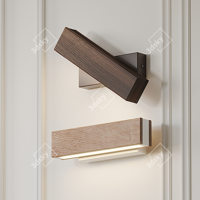 Rotated LED Lamp: Vera - Modern Nordic Design 3D model image 1