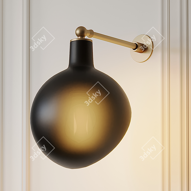 Elegant Piano Wall Sconce 3D model image 1
