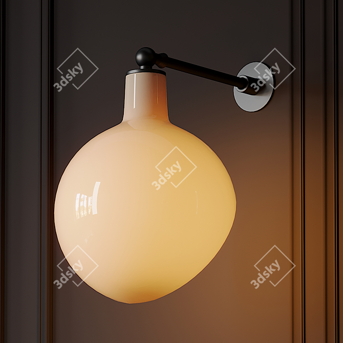 Elegant Piano Wall Sconce 3D model image 2