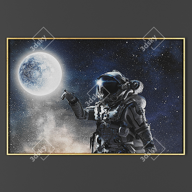 Elegant Framed Artwork: 00027-11 3D model image 1