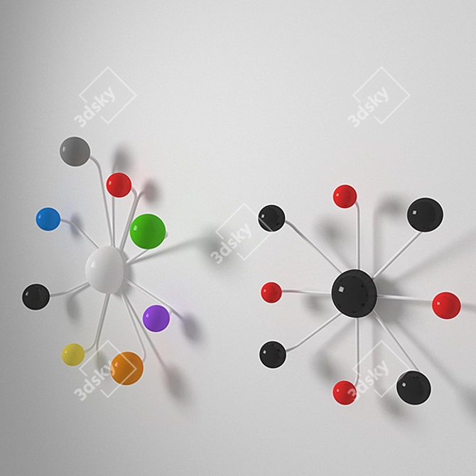 Colorful Ball Hanger – Stylish and Versatile 3D model image 1