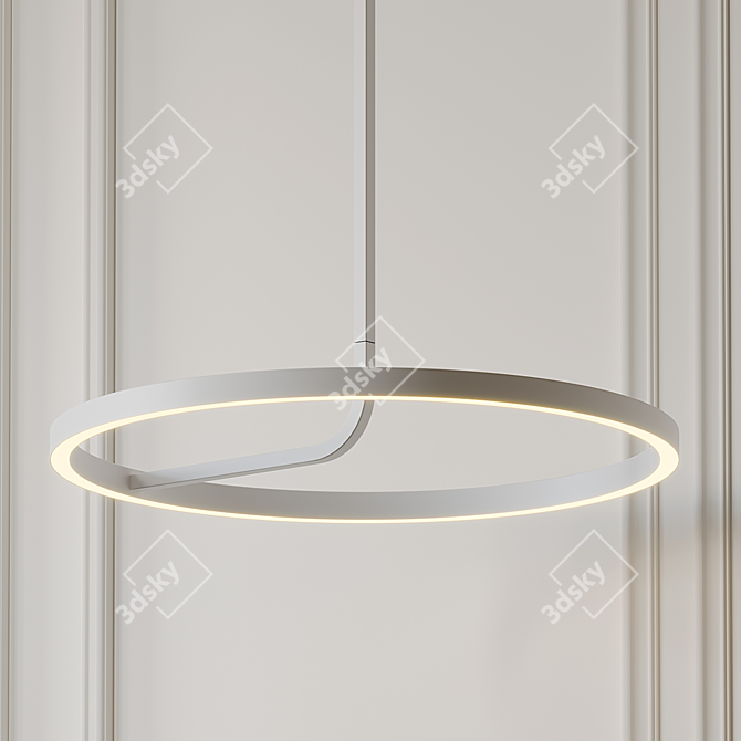 Hoopla Pendant: A Mesmerizing Glow 3D model image 2