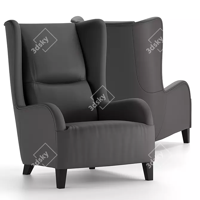 Elegant Marlene Armchair 3D model image 1