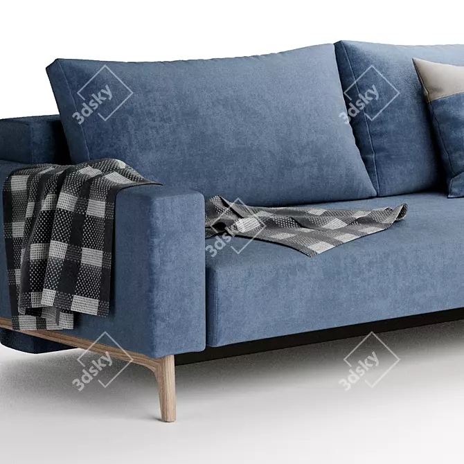 Idun Sleek Sofa Bed - Modern Comfort 3D model image 2