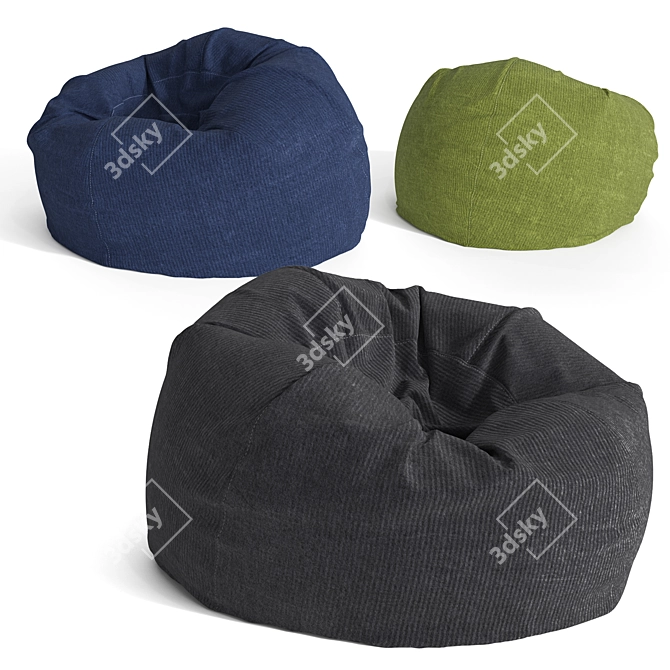 Cozy Comfort Bean Bag 3D model image 1