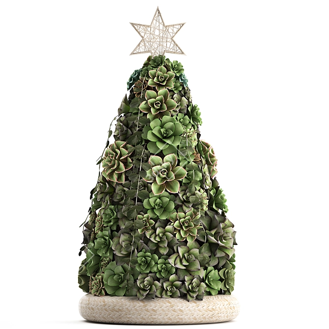Exotic Succulent Tree: Perfect for New Year Decor 3D model image 2