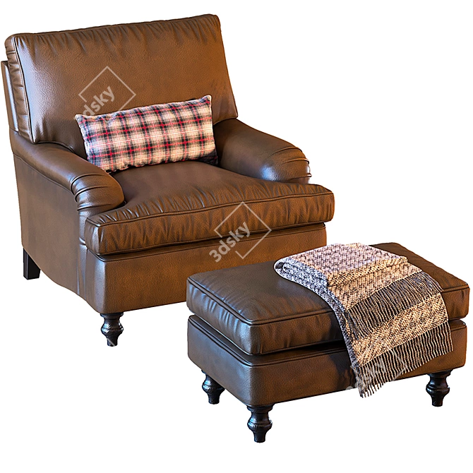 Elegant Minerva Armchair by Mantellassi 3D model image 1