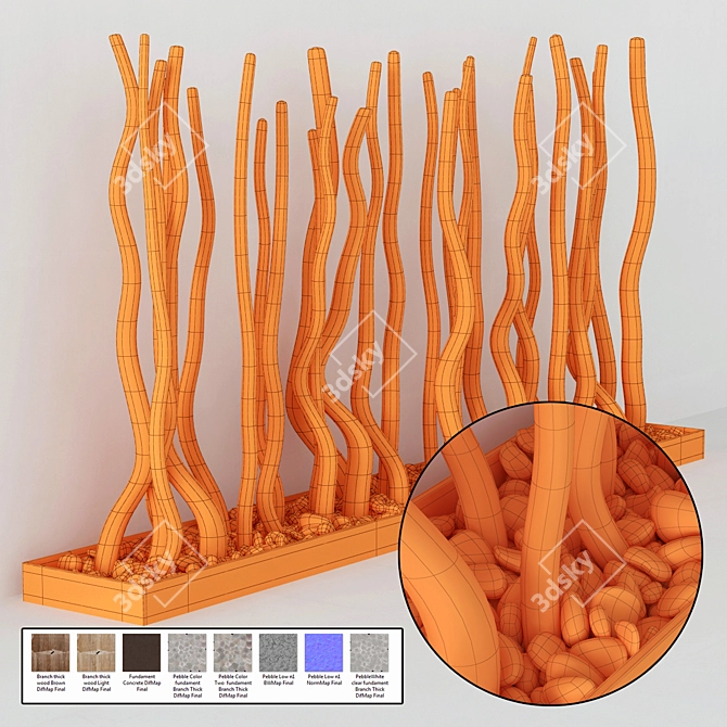 Smoothed Geometry Fundament Pebble 3D model image 3