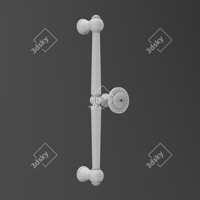 Elegant Brass Furniture Handles 3D model image 3