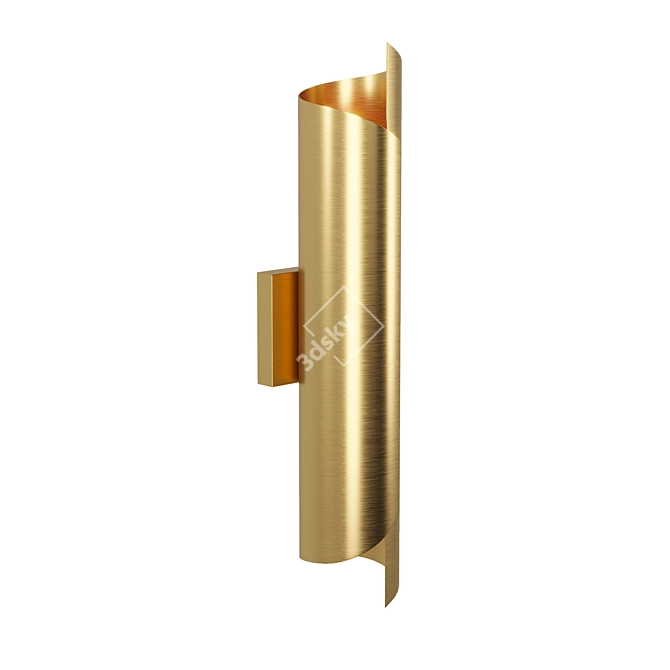 Elegant Brass Sconce at Pikartlights! 3D model image 3