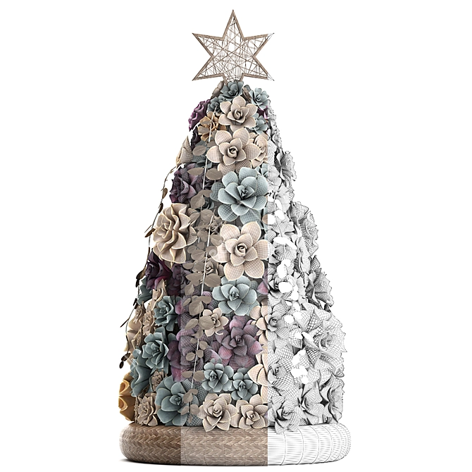 Exotic Succulent Christmas Tree 3D model image 3