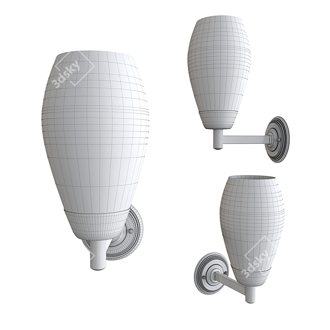 Elegant Wall Sconce Elegia 3D model image 2