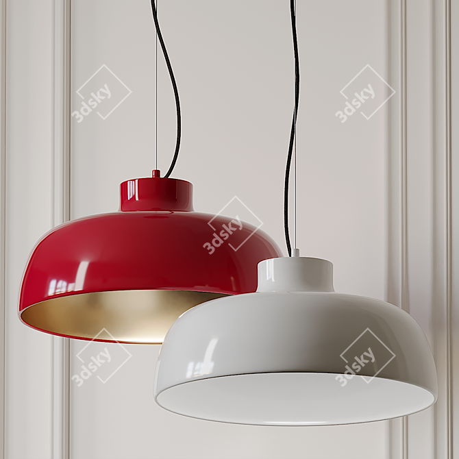 Sleek and Modern: M68 Pendant Light 3D model image 1