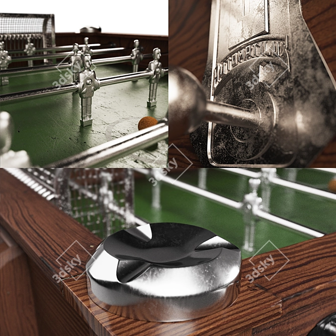 Vintage Foosball Automatilux 1955 3D model image 3