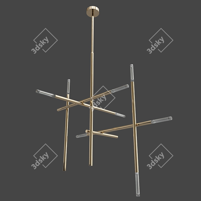 Modern Kryss Chandelier 3D model image 1