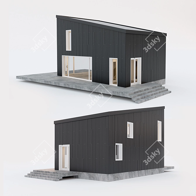 Two-storey Prefab Residential House 3D model image 2