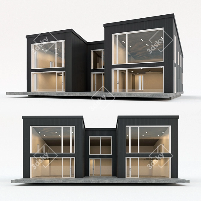 Prefab Two-Storey Residential House 3D model image 1