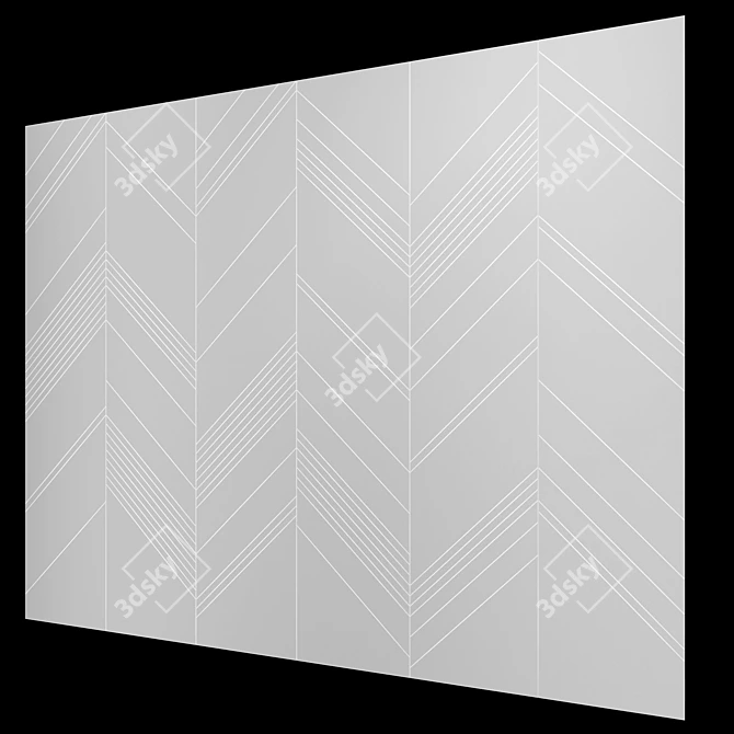 Elegant Decorative Wall PN54 3D model image 3