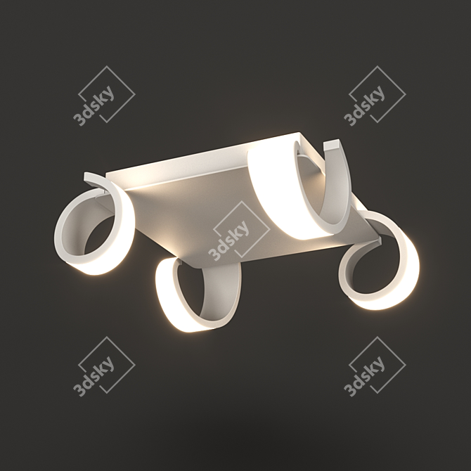 TSUNAMI 6651 OM Ceiling Lamp - Elegant Warm Light 3D model image 1