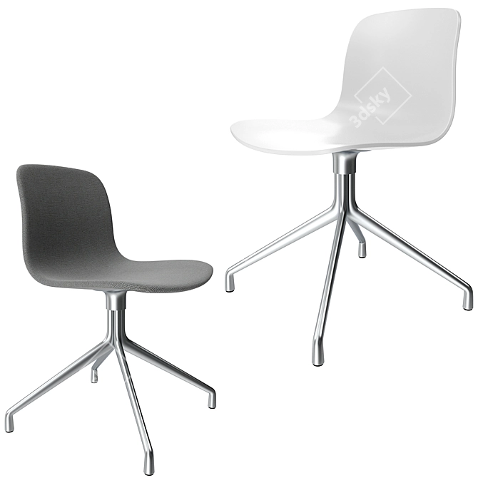 Swivel Base Open Shell Chair 3D model image 1