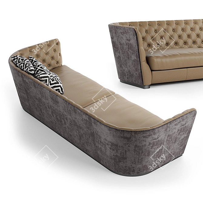 Elegant Royce Furman Sofa 3D model image 2