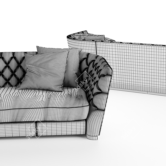 Elegant Royce Furman Sofa 3D model image 3