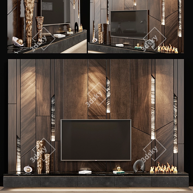 Sleek 106" TV Set with Stunning Design 3D model image 1