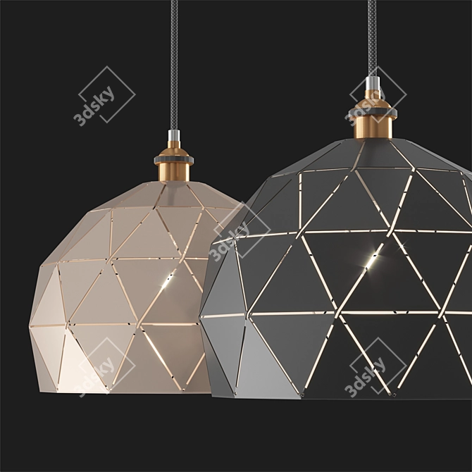 Melon Half-spherical Ceiling Light 3D model image 2