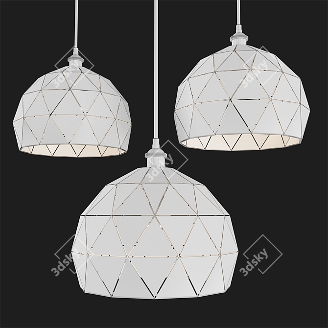 Melon Half-spherical Ceiling Light 3D model image 3