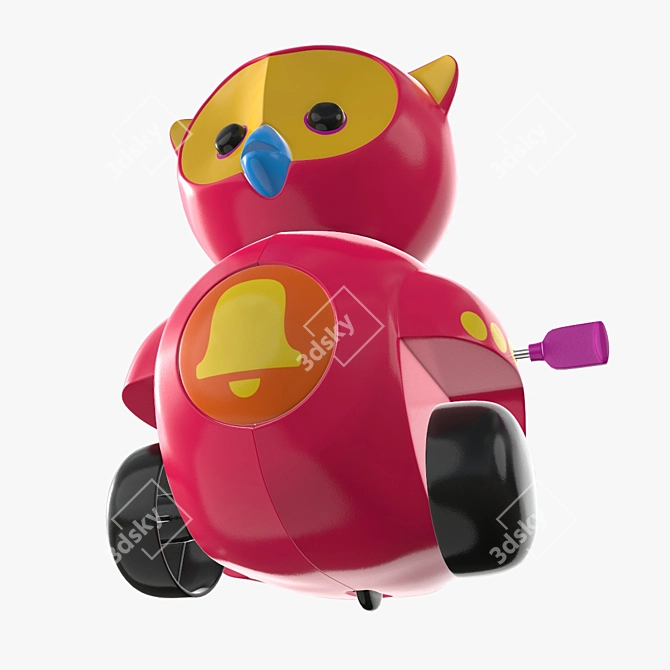 Glowing Owl Toy with PBR Textures 3D model image 3