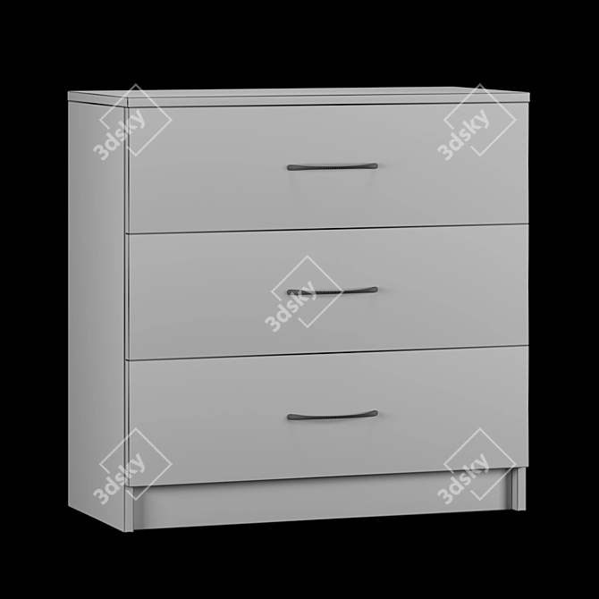 AMI Comfort 3 Dresser: Compact and Stylish Storage 3D model image 2