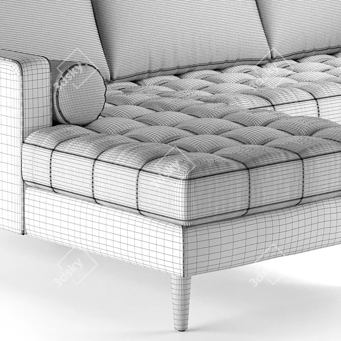 Sven Angular Sectional Sofa 3D model image 3