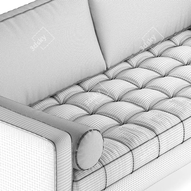 Sleek Sven Grass Green Sofa 3D model image 3