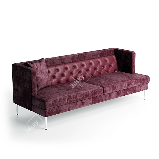 Classic Heritage Fabric Sofa 3D model image 2