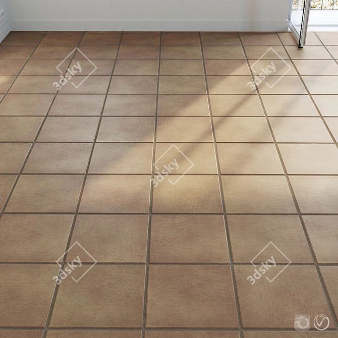 Nature's Essence: Terracotta Tile Set 3D model image 1