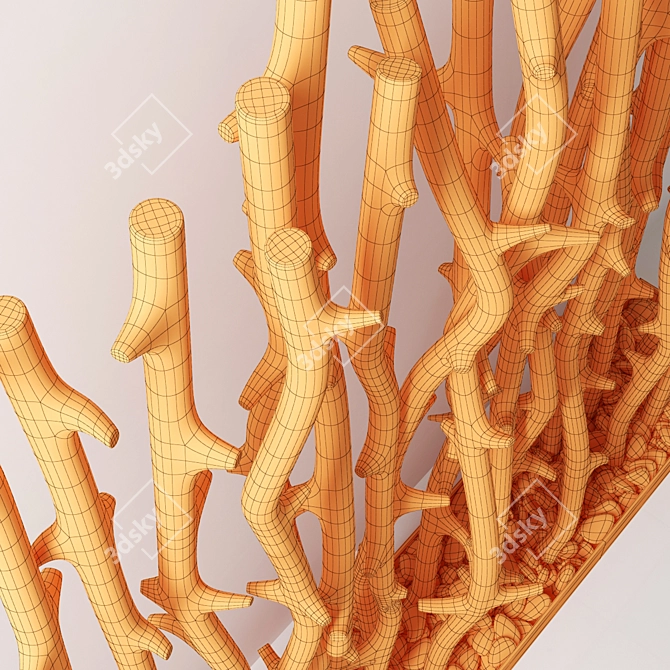 Ancient Tree Branch with Pebbles 3D model image 3